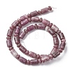 Natural Lepidolite/Purple Mica Stone Beads Strands G-H343-B01-01-3