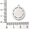 304 Stainless Steel & Rhinestone Pendants STAS-G371-09F-01P-3