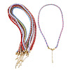 8Pcs 8 Colors 3.5MM Round Nylon Cotton Cord Necklace Making NJEW-TA0001-26G-1