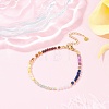 Chakra Natural Mixed Gemstone Chips Beaded Bracelets for Women BJEW-JB11631-02-1