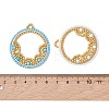4Pcs Natural Gemstone & Glass Seed Beaded Pendants PALLOY-MZ01268-3