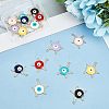 SUPERFINDINGS 16Pcs 8 Colors Alloy Enamel Pendants ENAM-FH0001-13LG-4