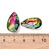 Faceted Teardrop Glass Pendants GLAA-O008-B19-4