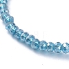 Electroplate Glass Beads Anklets AJEW-AN00279-03-3