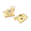 Brass Pave Cubic Zirconia Pendants KK-Z120-58A-G-2