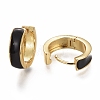 Brass Huggie Hoop Earrings EJEW-F260-05A-G-2