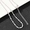 2.2MM Brass Ball Chain Necklaces for Men Women NJEW-L012-06S-2