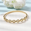 304 Stainless Steel Rhinestone Hinged Bangles for Women BJEW-B168-02C-G-2
