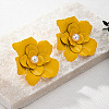 Flower Baking Paint Alloy Stud Earrings FS-WG54A10-02-1