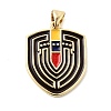 Brass Enamel Pendants KK-L262-19G-1