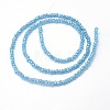 Faceted Rondelle Full Rainbow Plated Electroplate Glass Beads Strands EGLA-M004-3mm-B04-3
