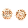 Brass Micro Pave Clear Cubic Zirconia Beads KK-U028-23G-2