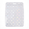 Rectangle Glitter Holographic Plastic Yin-yang Zip Top Gift Bags OPP-E004-01B-C02-1