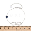 Infinity & Heart 925 Sterling Silver Pave Cubic Zirconia Link Bracelets FS-WGF63DC-03-2