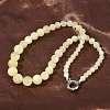 Natural Golden Silk Jade Graduated Round Beaded Necklaces NJEW-F368-02P-2