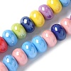 Porcelain Rondelle Beads PORC-Q001-01M-1