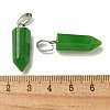 Dyed Natural White Jade Pendants G-Z067-07P-22-4