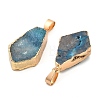 Natural Druzy Agate Pendants GG-K002-19-2