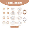 16Pcs 16 Style Brass Pendant Cabochon Settings & Cabochon Connector Settings FIND-BY0001-13-3
