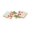 Christmas Theme Rack Plating Alloy Enamel Pendants X-PALLOY-O109-36LG-3
