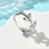 304 Stainless Steel Cuff Open Rings for Women RJEW-L341-02F-P-1