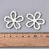 Spray Painted Alloy Flower Multi-Strand Links PALLOY-Q464-01A-4