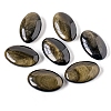 Oval Natural Golden Sheen Obsidian Healing Massage Palm Stones WG38727-01-1