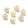 Natural Unfinished Wood Beads WOOD-XCP0001-19D-1
