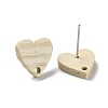Ash Wood Stud Earring Findings EJEW-N017-011E-3