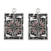 Alloy with Black Enamel Pendants AL-CBA2919-02P-08-1