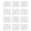 Plastic Drawing Painting Stencils Templates DIY-WH0222-013-4