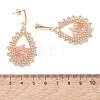 3 Pairs 3 Colors Teardeop Glass Beaded & Dyed Natural Malaysia Jade Dangle Stud Earrings EJEW-MZ00707-5