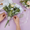 2Pcs Glass & Alloy & Polyester & Resin Flower Bouquet Ribbon DIY-FG0010-24-3