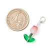 40Pcs Tulip Acrylic Pendant Decorations HJEW-JM04689-01-3