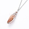 Sea Shell Pendants Necklaces NJEW-JN02366-M-4