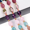 Natural Sodalite & Rhodonite & Prehnite & Amethyst & Rose Quartz & Flower Amazonite & Sunstone Beads Strands G-N358-04A-01-1