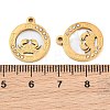 Ocean Theme 304 Stainless Steel & Natural Shell & Rhinestone Pendants SH-CBA72D5-01D-G-3