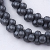 Non-magnetic Synthetic Hematite Beads Strands G-P341-46F-6x3mm-1