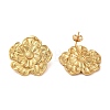 Flower 304 Stainless Steel Stud Earrings for Women EJEW-U003-03G-2