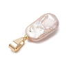 Natural Baroque Keshi Pearl Pendants PALLOY-JF05218-01-3