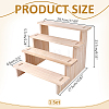 4-Tier Wood Action Figure Storage Display Risers ODIS-WH0038-306A-2