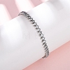 304 Stainless Steel with Clear Cubic Zirconia Link Chain Bracelets BJEW-G754-03P-04-1