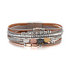 Bohemian Style Imitation Leather Multi-strand Bracelets for Women WG0F3C2-01-2