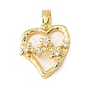 Brass Resin Pendants KK-E804-17G-1