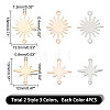 24Pcs 6 Styles Brass Connector Charms KK-AR0003-21-2
