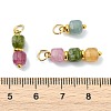 3Pcs 3 Styles Natural Multicolor Tourmaline Beads  Pendants PALLOY-JF05292-01-4