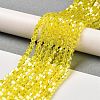 Transparent Electroplate Glass Beads Strands EGLA-A039-T3mm-B21-4