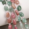 Cherry Quartz Glass & Natural  Rhodonite & Sodalite & Green Aventurin & Crazy Agate Beads Strands G-Z135-A12-1