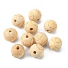 Natural Theaceae Wood Beads WOOD-TAC0007-07C-2