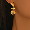 Ethnic Style Brass Pave Cubic Zirconia Stud Dangle Earrings for Women QY0483-4